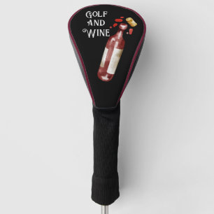 Golf und Wein für Golfspieler Headcover