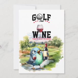 Golf- und Weinparkplatz Party für Golfer Einladung