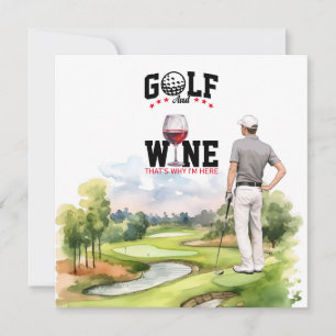 Golf- und Weinparkplatz Party für Golfer Save The Date