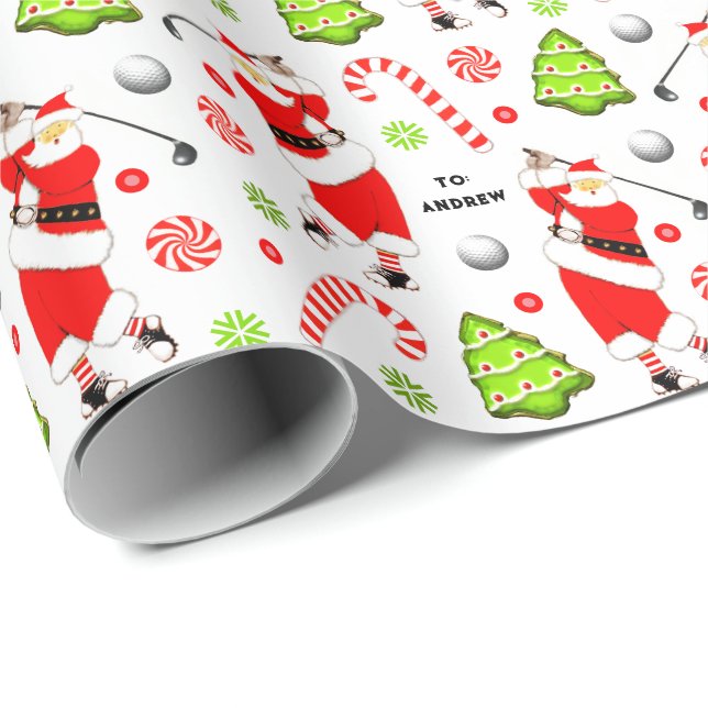 Golf Urlaub Geschenk Geschenkpapier (Rolleneckpunkt)
