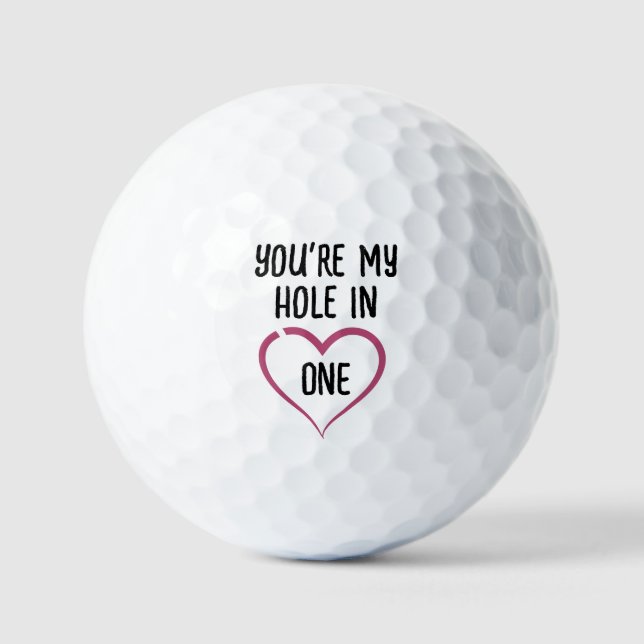 Golf Valentines Day Gifts For Golfer Love Couple Golfball (Vorderseite)