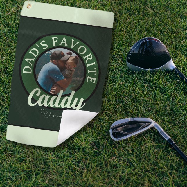 Golf Vater Favorite Caddy Individuelle Name Golfhandtuch (Help remind dad who his favorite caddy is - on and off the course! )