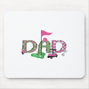 Golf Vater Pink Hole in einem Golf 1. Geburtstagsk Mousepad