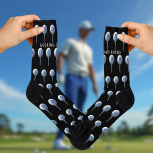 Golf Vater Teeing off Black Golfsocks Socken