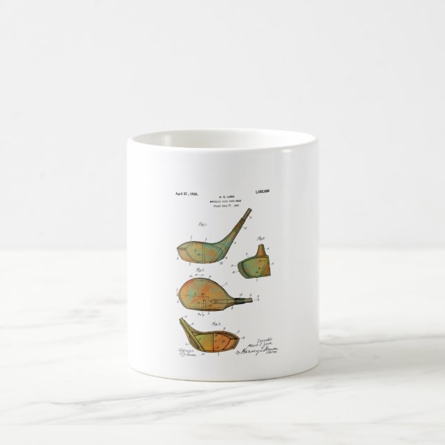 GOLF-VEREIN-KOPF-PATENT - Getränk-Tasse Kaffeetasse (Mittel)