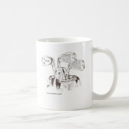 Golf-Vereine in Schwarzem u. im Weiß (Tasse) Kaffeetasse
