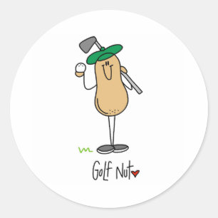 Golf Verrückter Runder Aufkleber