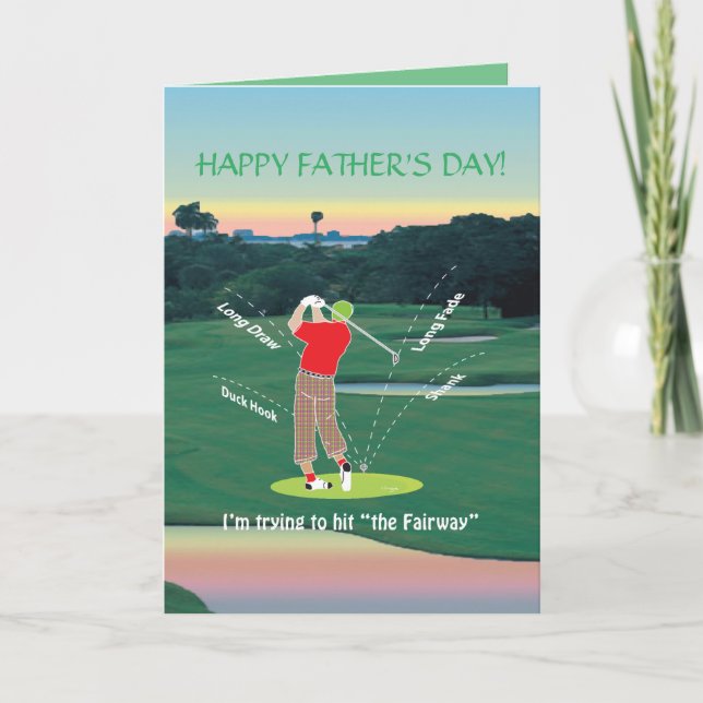 GOLF - Versuch, "the Fairway" zu drücken Karte (Vorderseite)