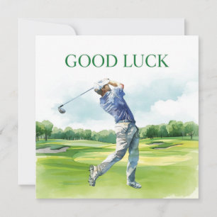 Golf Viel Glück für den Golfer auf grünem Gras