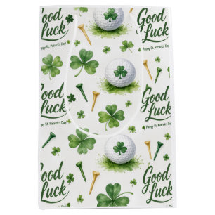 Golf Viel Glück mit Kleeblatt St. Patrick's Day Mittlere Geschenktüte