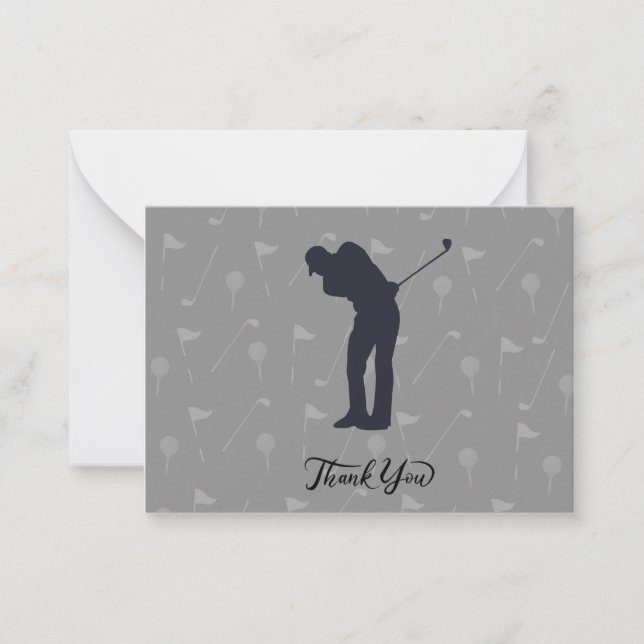 Golf Vielen Dank, dass Sie Golfer zur Beerdigung k Mitteilungskarte (Vorderseite)