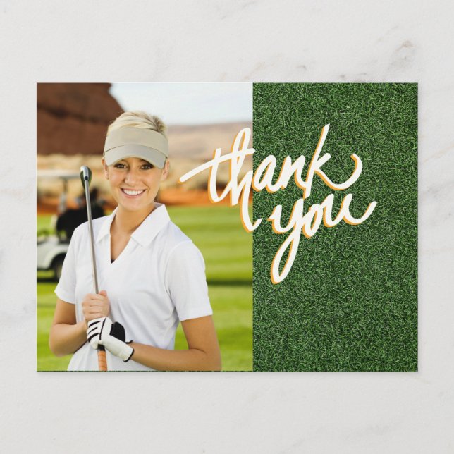 Golf Vielen Dank Erstellen Sie Ihr eigenes Foto Go Postkarte (Vorderseite)