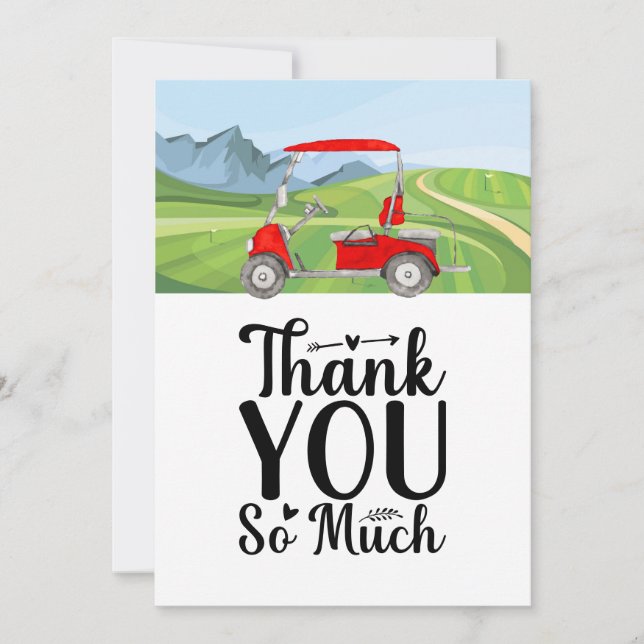 Golf Vielen Dank für Ihr Interesse am Golfspieler Dankeskarte (Vorderseite)