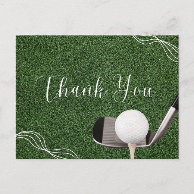 Golf Vielen Dank für Ihre Karte für Golfer (Vorderseite)