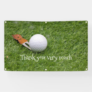Golf Vielen Dank mit Golfball auf grünem Gras Banner
