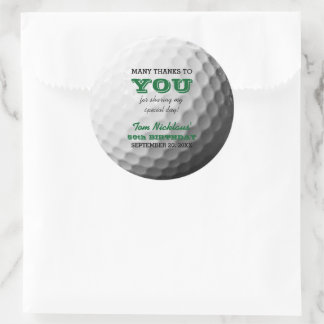 Golf Vielen Dank Personalisiert Runder Aufkleber