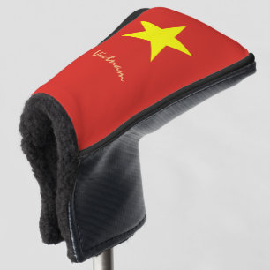 Golf Vietnam & Vietnamesisch Flagge / Golf Clubs C Headcover