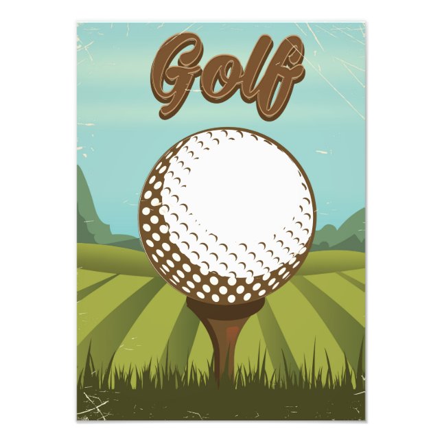 Golf Vintage-Stil Poster (Vorne)