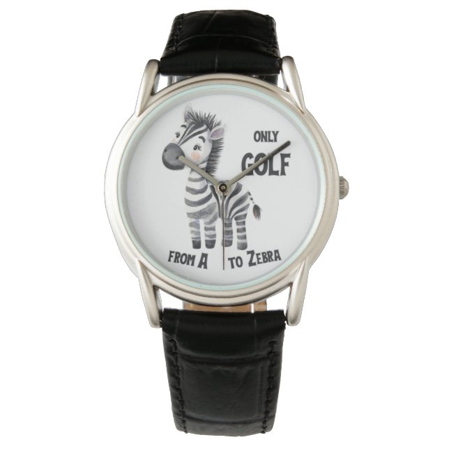 Golf von A bis Z, Zebra Armbanduhr (Vorderseite)