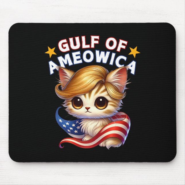 Golf von Ameowica Amerika Mexiko Trump Haar Katzen Mousepad (Vorne)