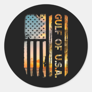 Golf von Amerika 2025 Vintager amerikanischer Flag Runder Aufkleber