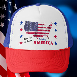 Golf von Amerika. American Flag Ball Caps, Truckerkappe