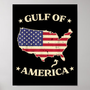 Golf von Amerika Amerikanische Landkarte Männer Fr Poster