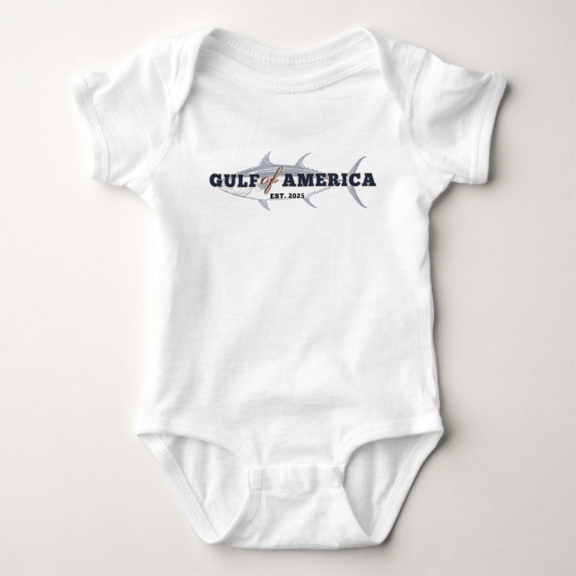 Golf von Amerika - Blue Fin - Baby Jumpsuit Baby Strampler (Vorderseite)