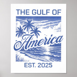 Golf von Amerika Est 2025 Amerikanische Fahne Golf Poster