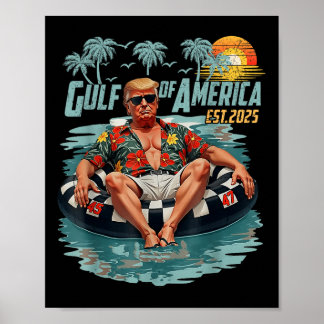Golf von Amerika Est 2025 Amerikanische Flagge Gol Poster