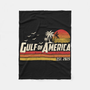 Golf von Amerika Est 2025 Retro Vintag Beach 1 Fleecedecke