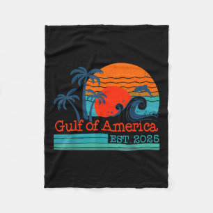 Golf von Amerika Est 2025 Retro Vintager Strand Fleecedecke
