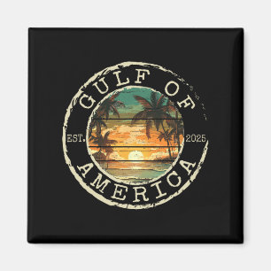 Golf von Amerika Est 2025 Vintag Beach Briefmarke Magnet