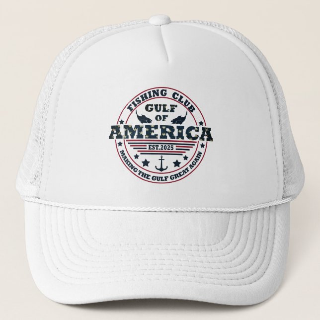 Golf von Amerika Fischerclub Amerikanisch patrioti Truckerkappe (Vorderseite)