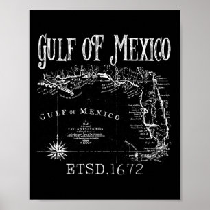 Golf von Amerika Funny Golf von Mexiko Flag Karte Poster