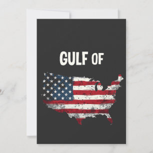 Golf von Amerika Funny Trump USA Map Flag Ankündigung