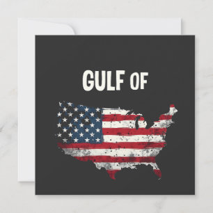 Golf von Amerika Funny Trump USA Map Flag Feiertagskarte