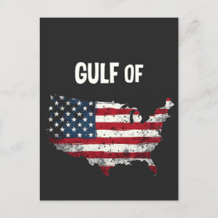 Golf von Amerika Funny Trump USA Map Flag Feiertagspostkarte