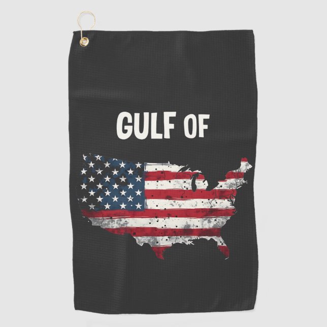 Golf von Amerika Funny Trump USA Map Flag Golfhandtuch (Vorderseite)