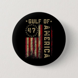 Golf von Amerika Funny US Flag Flag 2 Button