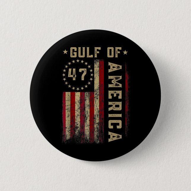 Golf von Amerika Funny US Flag Flag 2 Button (Vorderseite)