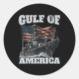 Golf von Amerika Funny US Flag Männer Frauen Runder Aufkleber