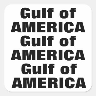 Golf von AMERIKA (Karten ändern) Quadratischer Aufkleber