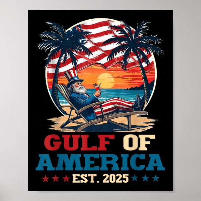 Golf von Amerika Mexiko Golf östlich 2025 US ameri Poster (Vorne)