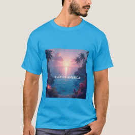 Golf von Amerika mit Sonnenuntergang T-Shirt