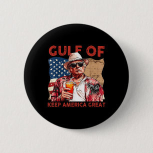 Golf von Amerika - Patriotische Amerikas Fahne des Button