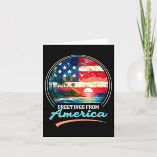 Golf von Amerika Retro Vintager Strand Karte