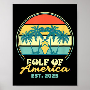 Golf von Amerika Shirt Est 2025 Retro Vintag B Poster