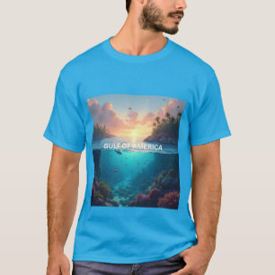 Golf von Amerika Sonnenaufgang und Unterwasserbild T-Shirt