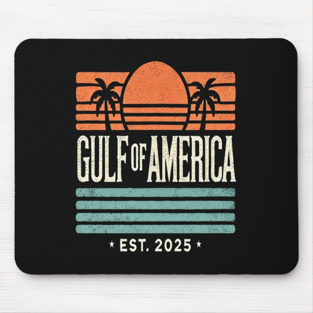 Golf von Amerika Sunset & amp; Palmen Trees Retro Mousepad (Vorne)